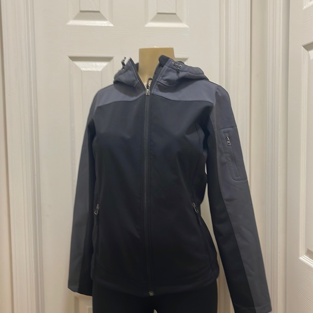 Port Authority Black and gray Soft Shell Jacket size XS